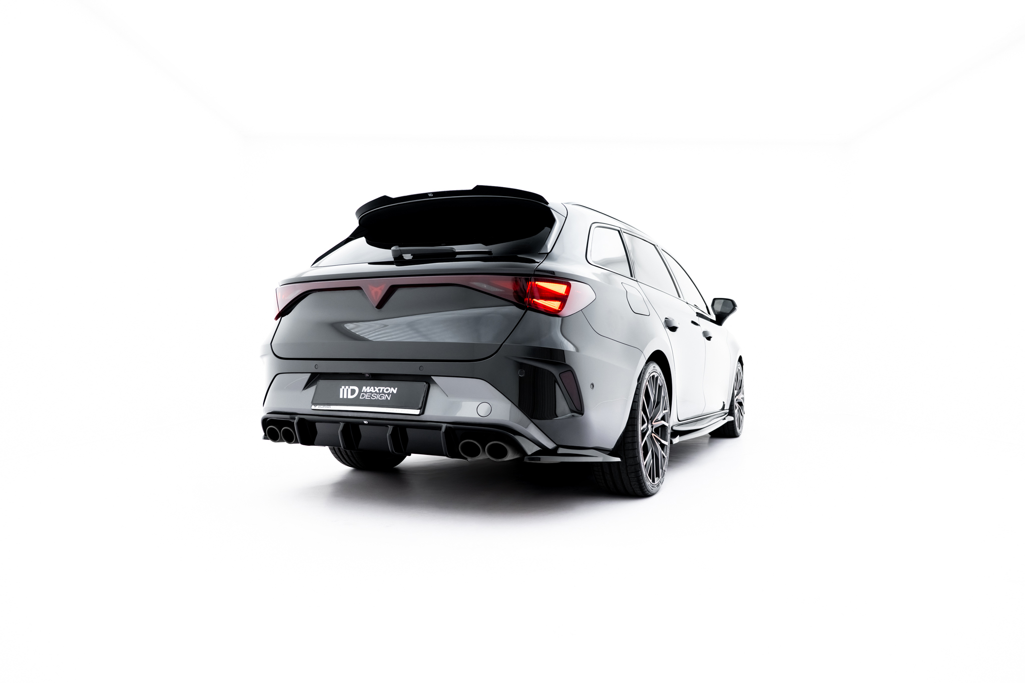 Diffusor Flaps V.5 passend für CUPRA Leon ST Mk1 FL schwarz Hochglanz