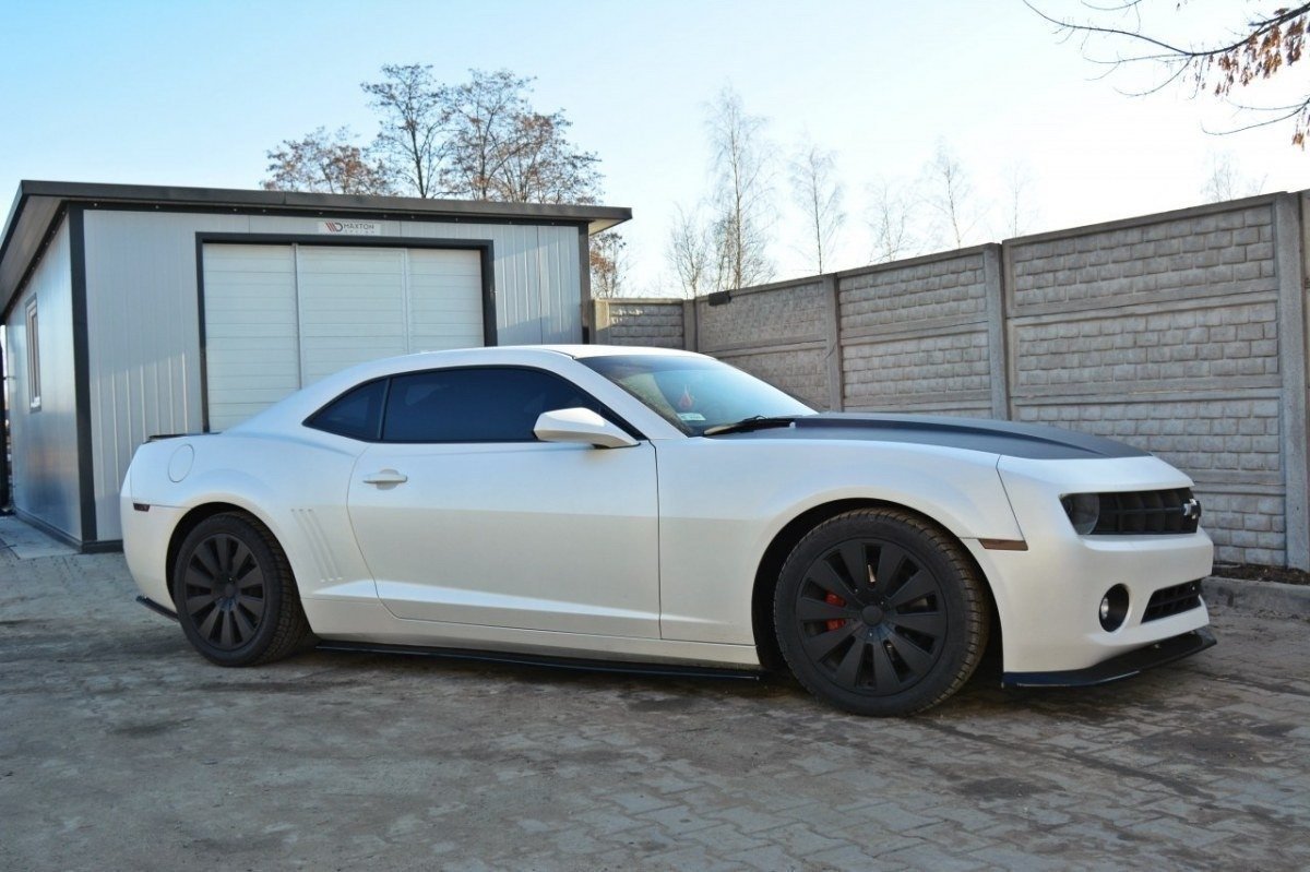 Street+ Seitenschweller Leisten passend für Chevrolet Camaro SS / Standard Mk5 schwarz Hochglanz