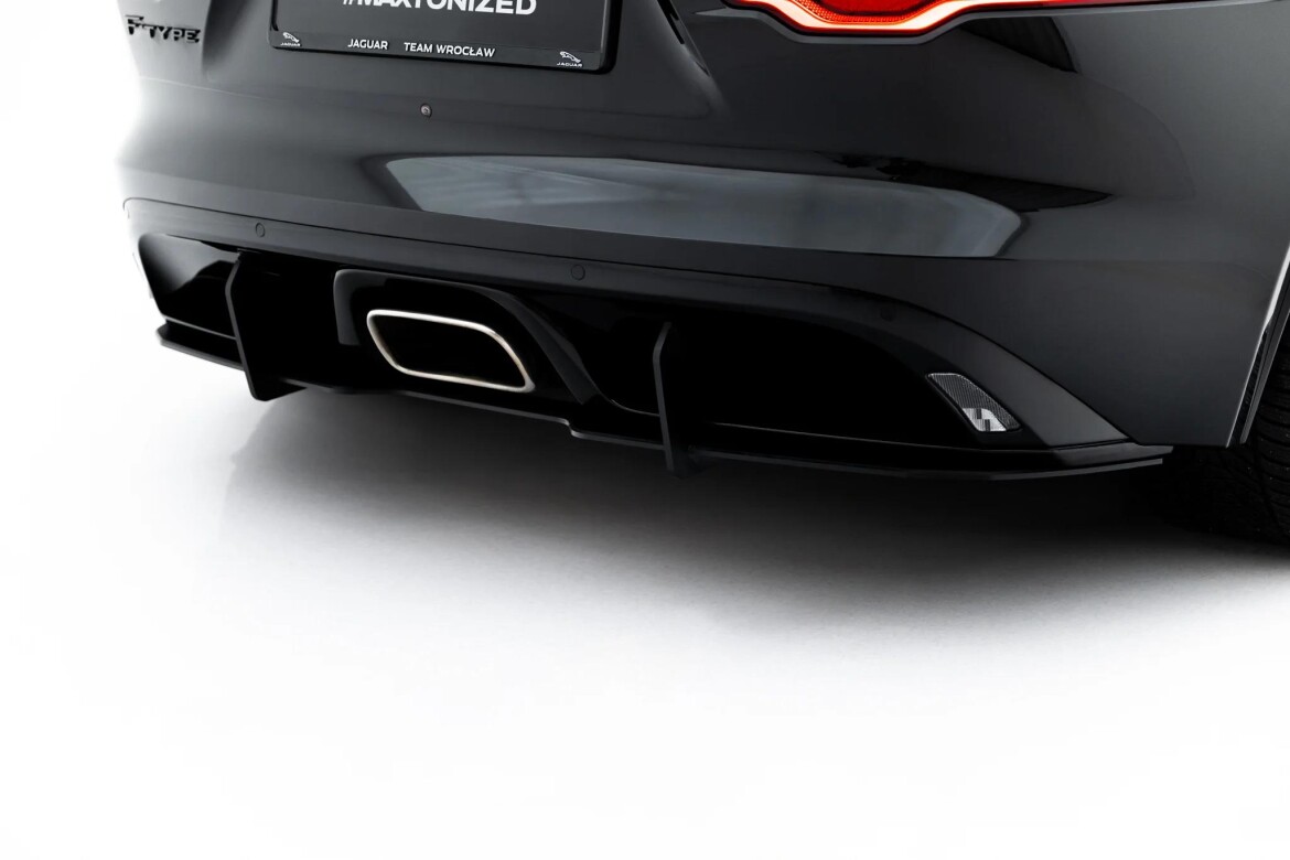 Heckansatz Diffusor passend für Jaguar F-Type X152 Facelift 2 schwarz-rot