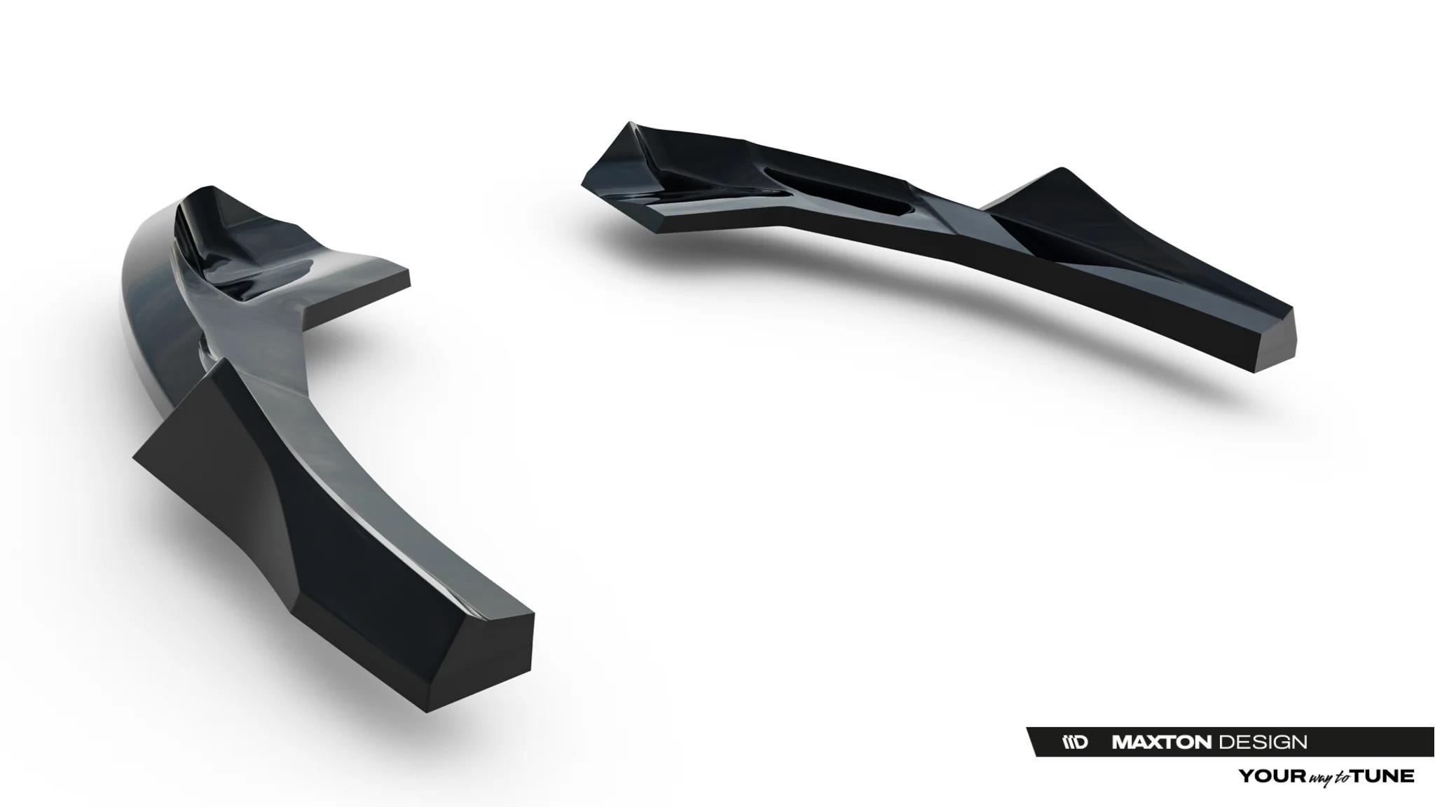 Diffusor Flaps V.3 passend für Audi RS3 Limousine 8Y Facelift schwarz Hochglanz