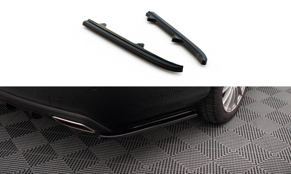 Heck Ansatz Flaps Diffusor für Mercedes-Benz CLS C218 schwarz Hochglanz