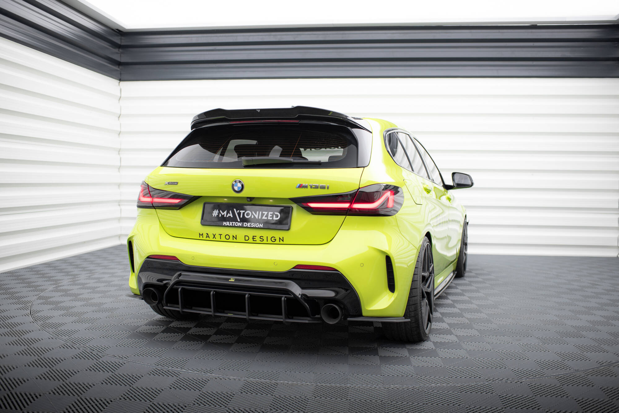 Street Pro Heckschürze Heck Ansatz Diffusor V.2 passend für BMW 1er F40 M-Paket / M135i