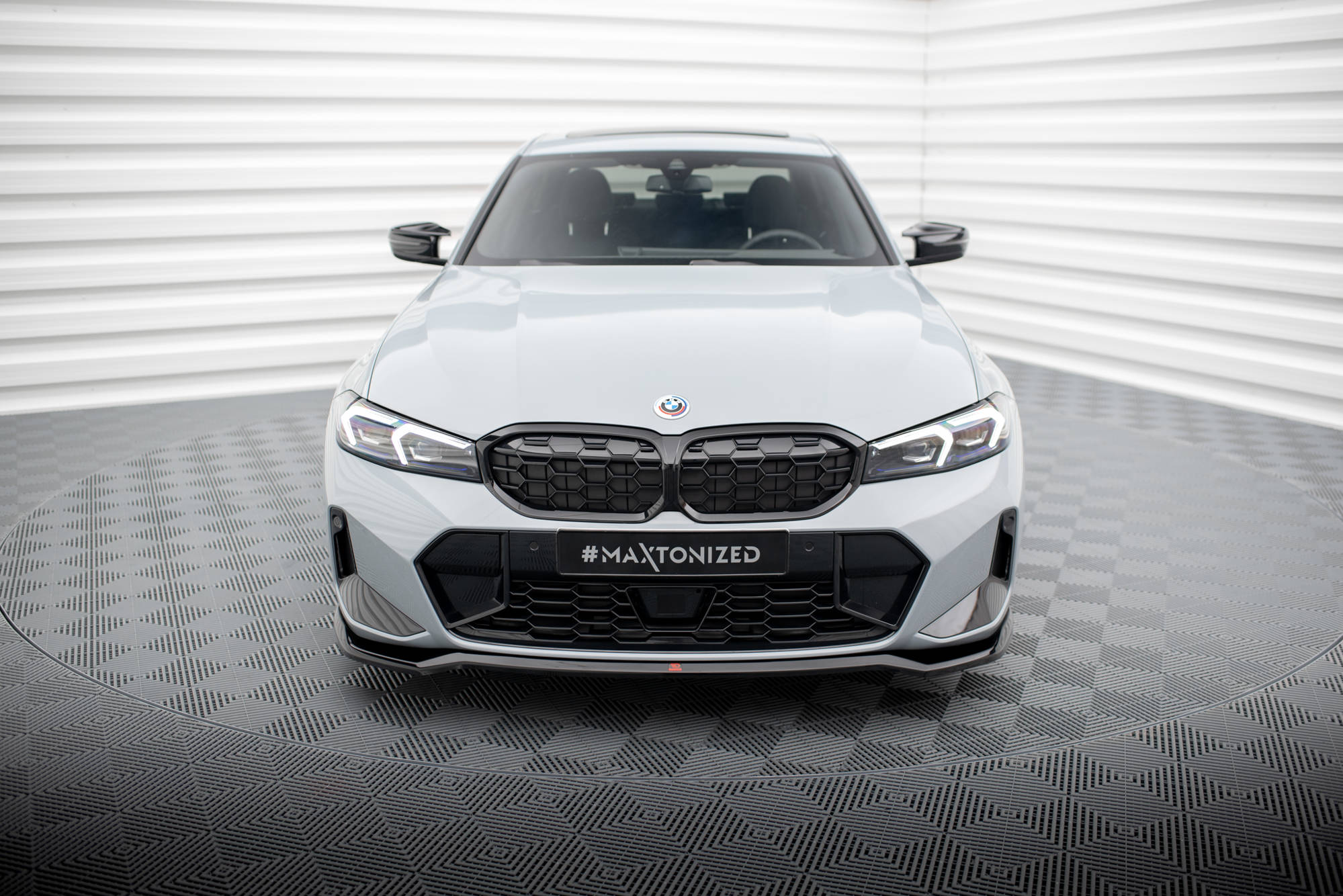 Street+ Spoilerlippe Front Ansatz V.2 passend für BMW 3er M340i / M-Paket G20 / G21 FL schwarz Hochglanz