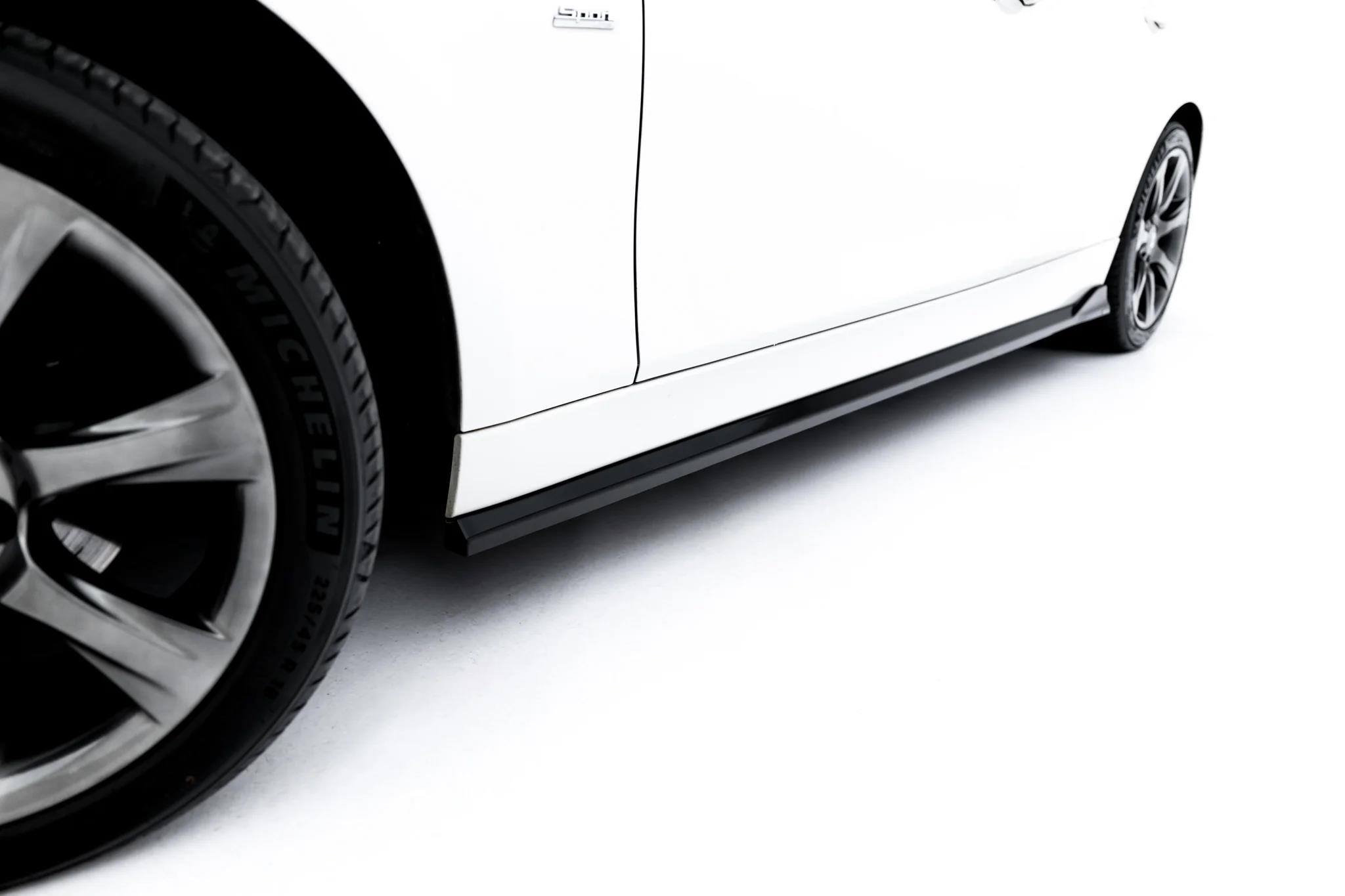 Seitenschweller Ansatz Paar passend für BMW 3er Sportline Limousine / Touring F30 / F31 schwarz Hochglanz