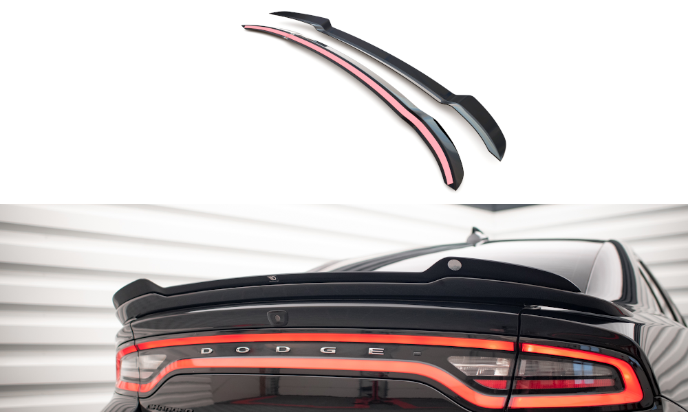 Heck Spoiler Aufsatz Abrisskante passend für Dodge Charger SRT Mk7 FL schwarz Hochglanz