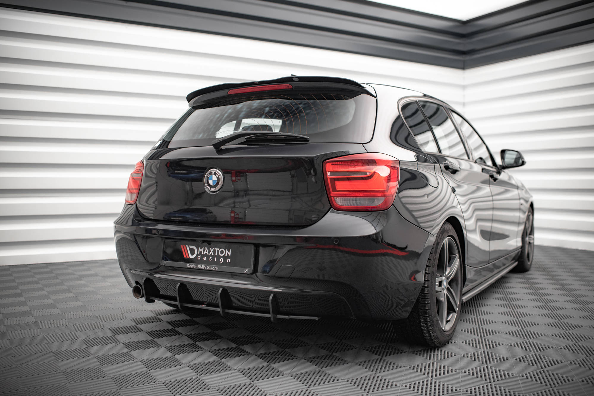 Street Pro Heckschürze Heck Ansatz Diffusor passend für BMW 1er F20 rot