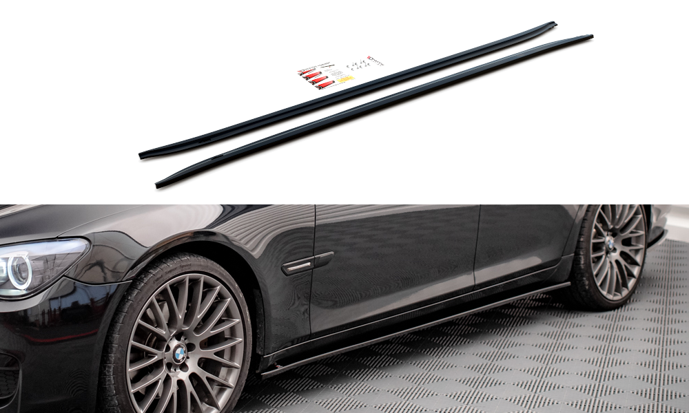 Street+ Seitenschweller Leisten passend für BMW 7 M-Paket F01 schwarz Hochglanz