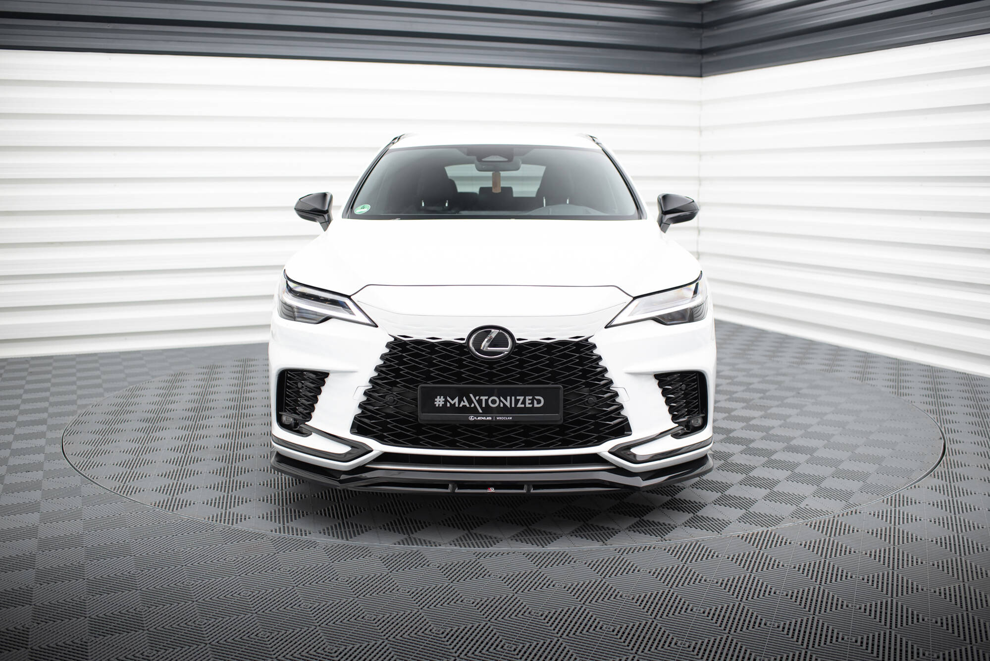 Street+ Spoilerlippe Front Ansatz passend für Lexus RX F-Sport Mk5 schwarz Hochglanz