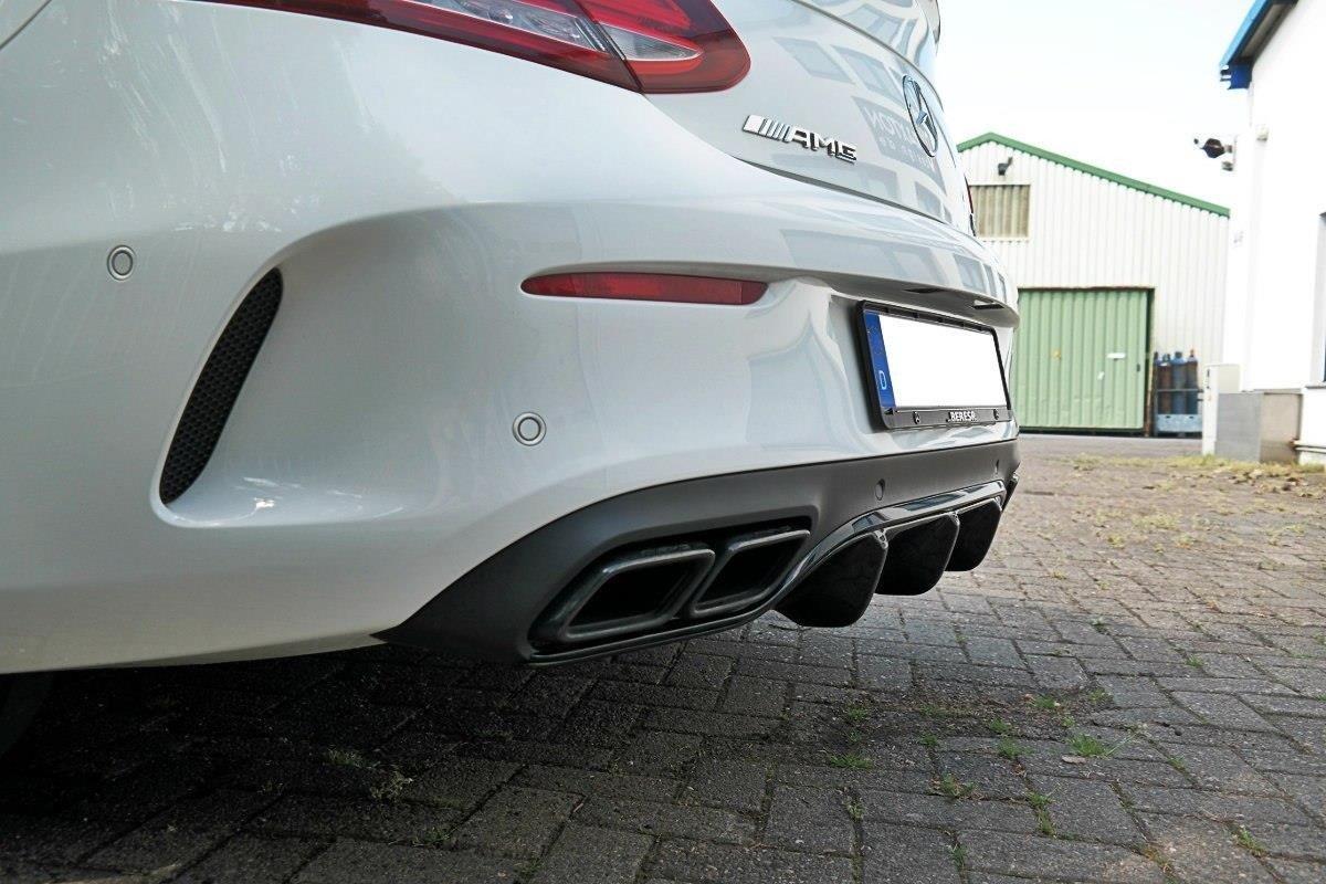 Street+ Heck Ansatz Diffusor passend für Mercedes C-Klasse C205 63 AMG Coupe schwarz Hochglanz