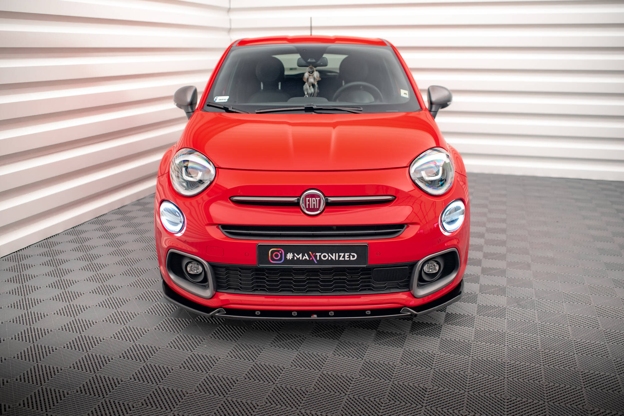 Street+ Spoilerlippe Front Ansatz passend für Fiat 500X Sport Mk1 FL schwarz Hochglanz
