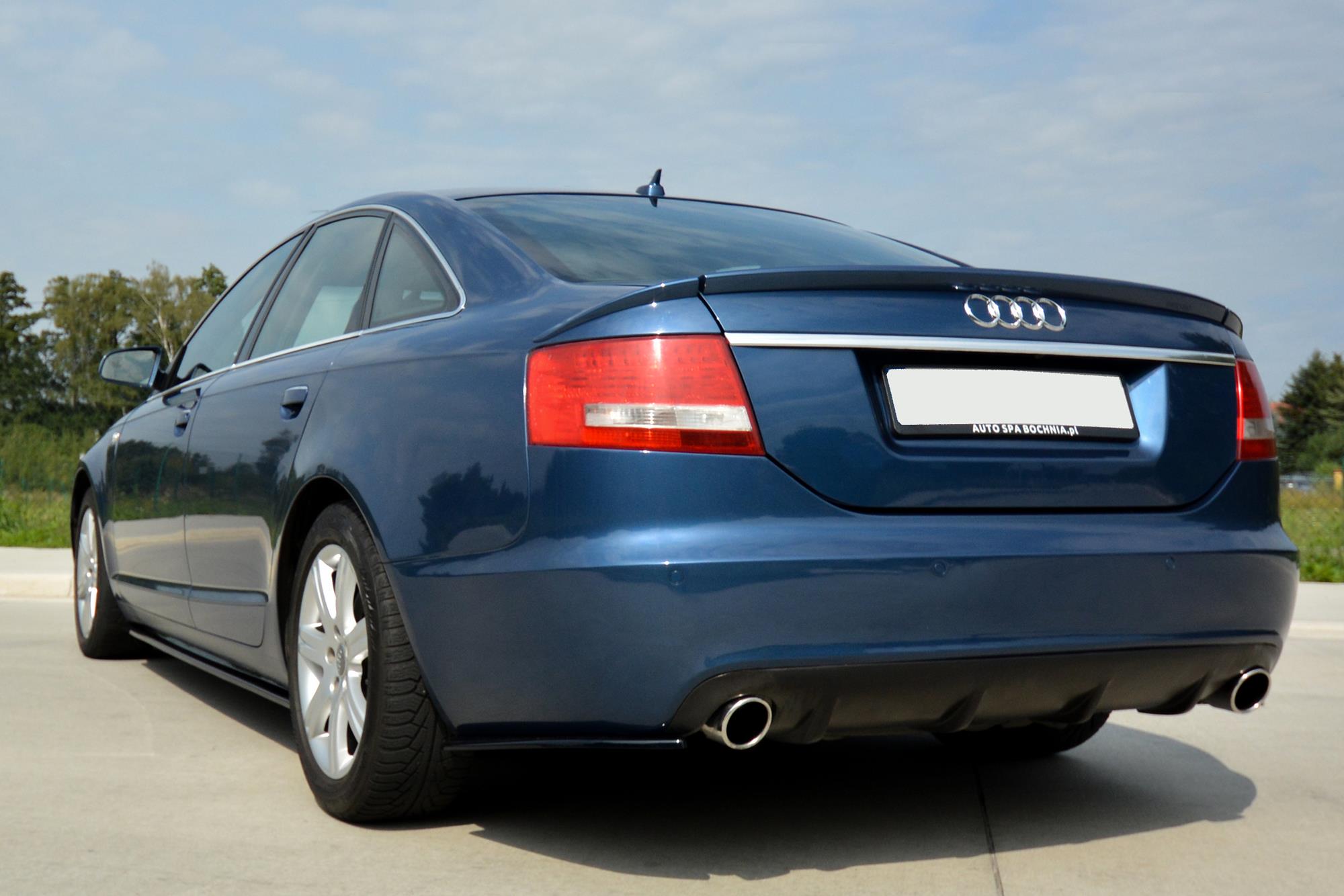 Street+ Seitenschweller Leisten passend für Audi A6 S-Line C6 / C6 FL schwarz Hochglanz