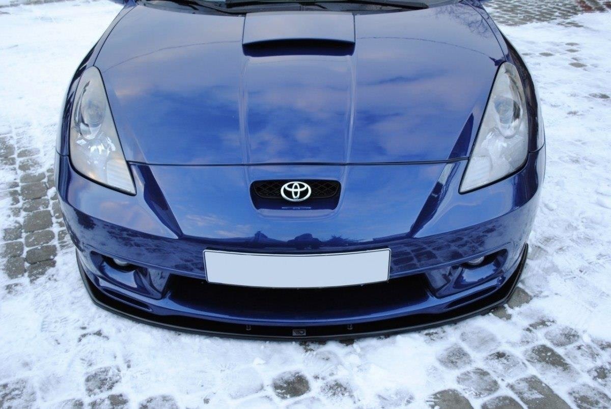 Street+ Spoilerlippe Front Ansatz passend für Toyota CELICA T23 TS vor FL schwarz Hochglanz