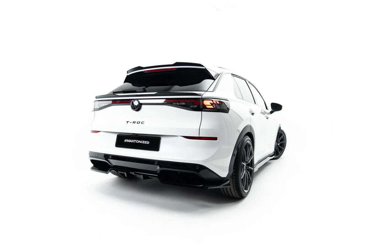 Heckspoiler Lippe unten passend für VW T-Roc R-Line Mk2 schwarz Hochglanz