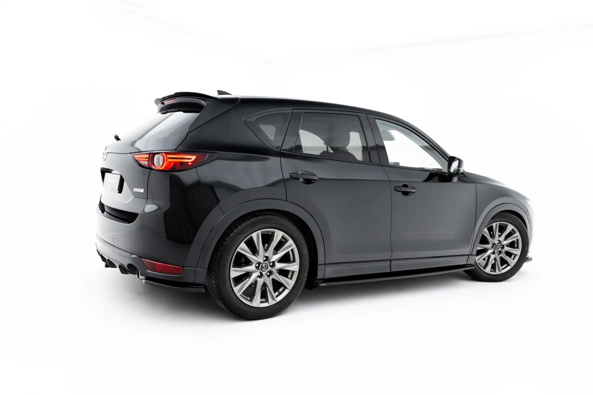 Seitenschweller Ansatz (Paar) passend für Mazda CX-5 Mk2 schwarz Hochglanz