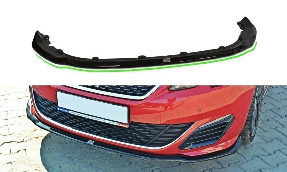 Street+ Spoilerlippe Front Ansatz V.1 passend für Peugeot 308 II GTI schwarz Hochglanz