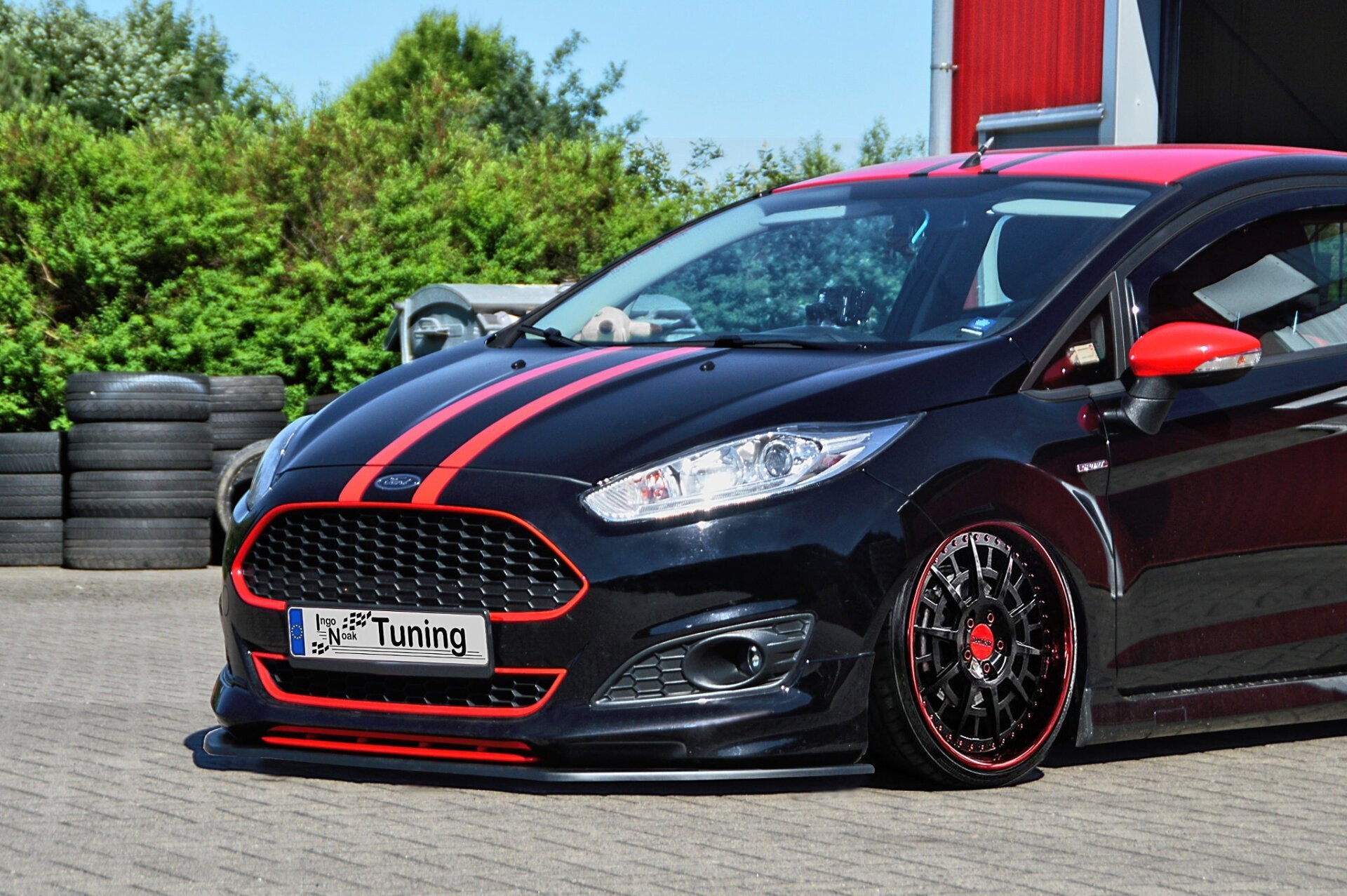 CUP Frontspoilerlippe für Ford Fiesta Sport JA8 MK7 FL Bj. ab.2012- Carbon Optik