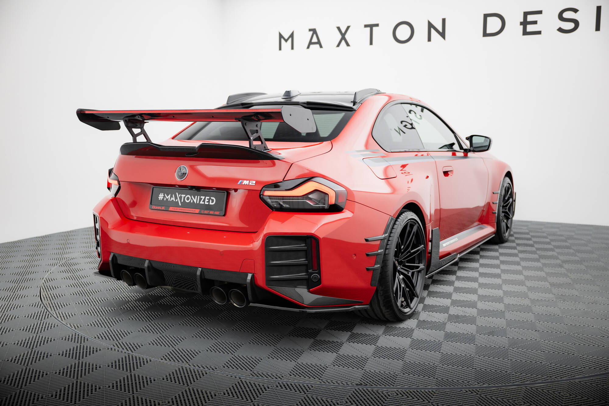 Street+ Heck Ansatz Flaps passend für BMW M2 M-Performance G87 schwarz Hochglanz