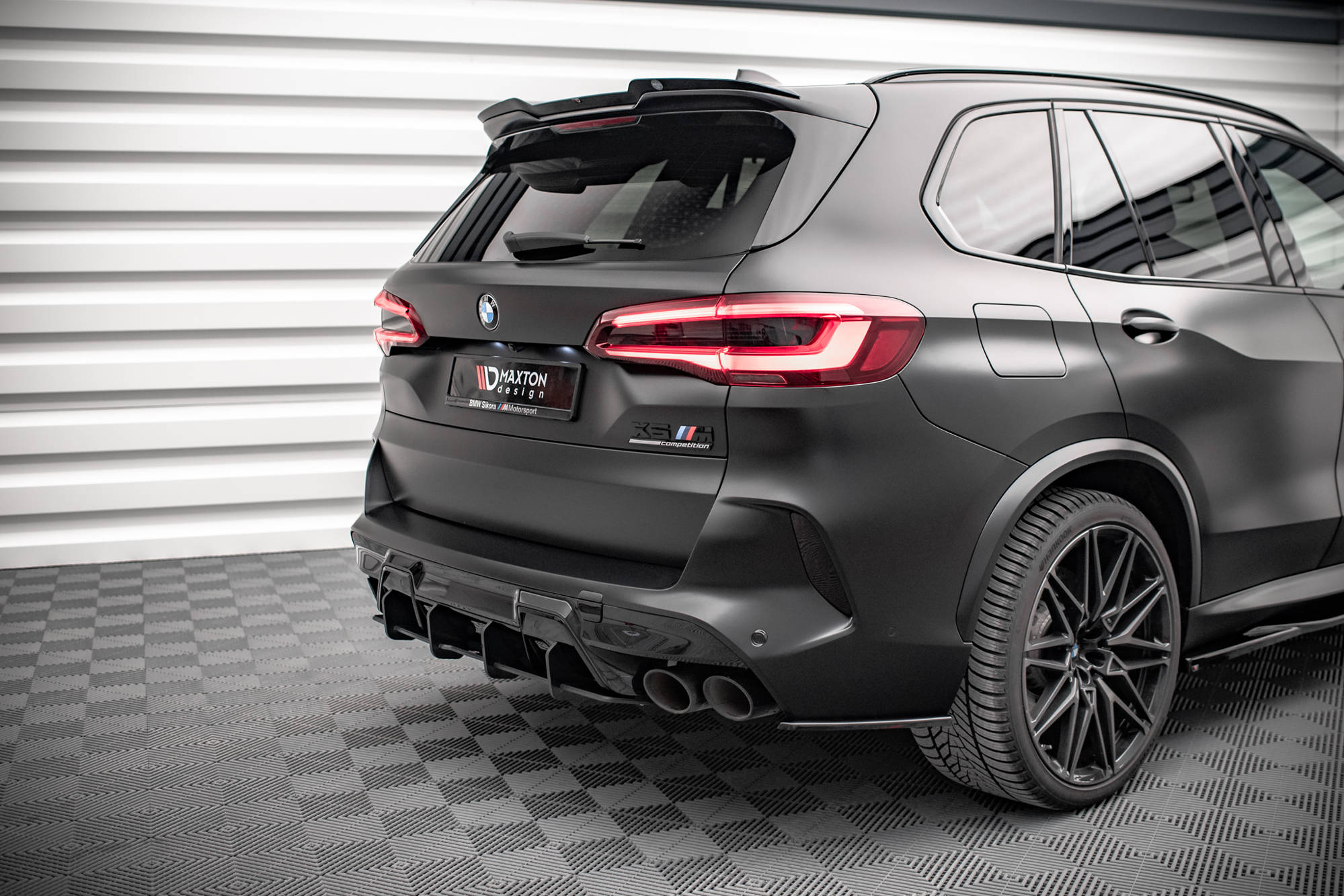 Street+ Heck Ansatz Flaps passend für BMW X5M F95 schwarz matt