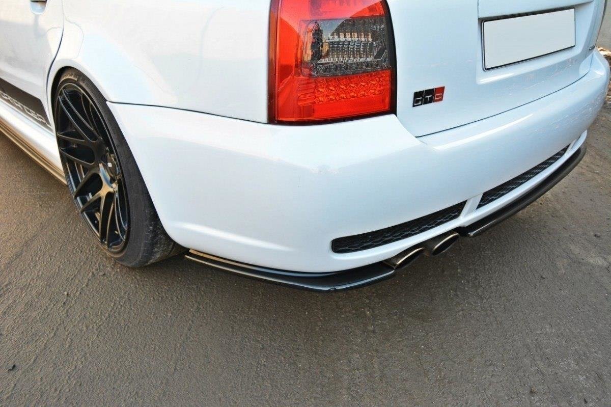 Diffusor Heck Ansatz für AUDI RS4 B5 schwarz Hochglanz