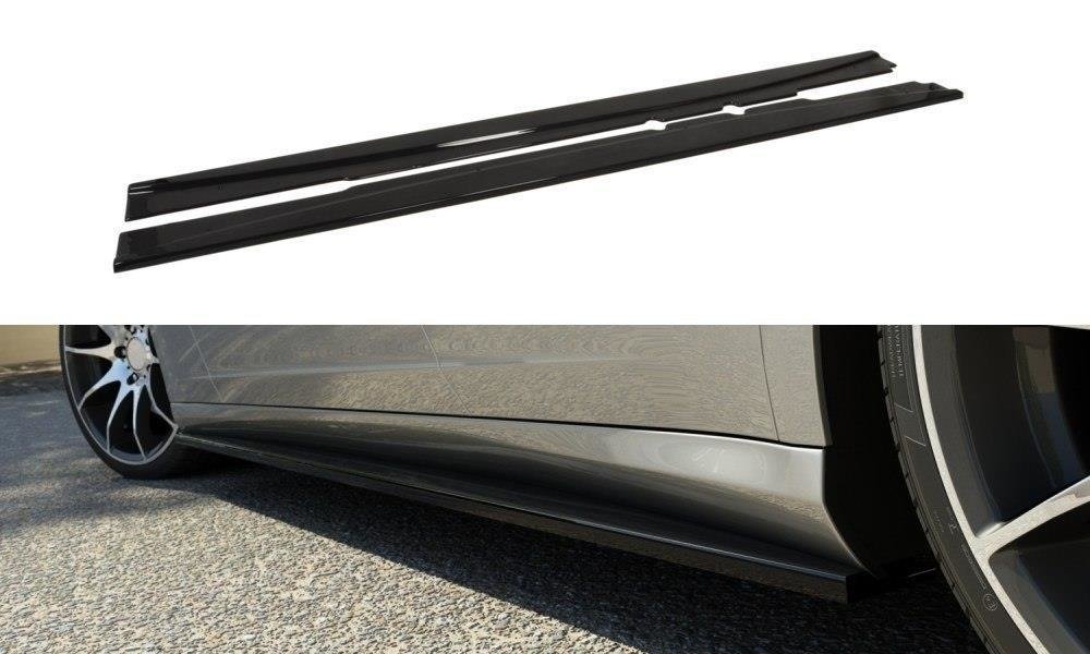 Street+ Seitenschweller Leisten passend für Mercedes CLS C219 schwarz Hochglanz