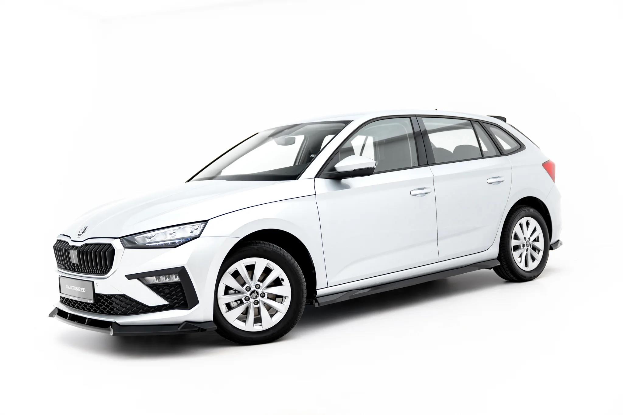 Street+ Seitenschweller Leisten passend für Skoda Scala Mk1 Facelift schwarz Hochglanz