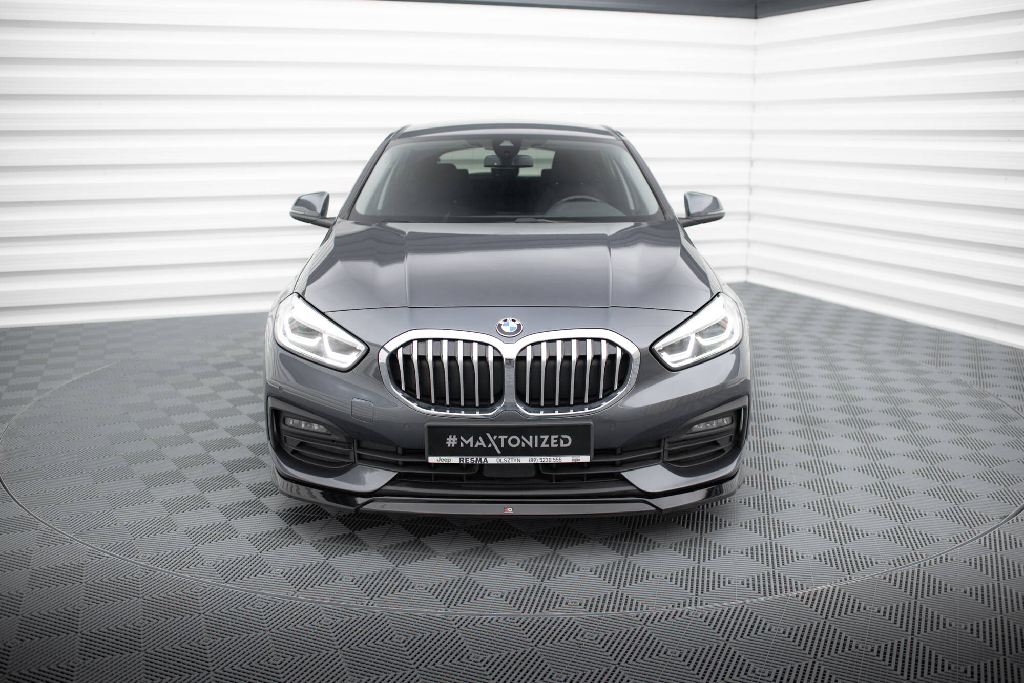 Street+ Spoilerlippe Front Ansatz V.2 passend für BMW 1er F40 schwarz Hochglanz