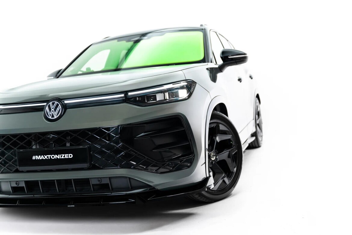 Frontlippe V.2 passend für VW Tayron R-Line Mk1 schwarz Hochglanz