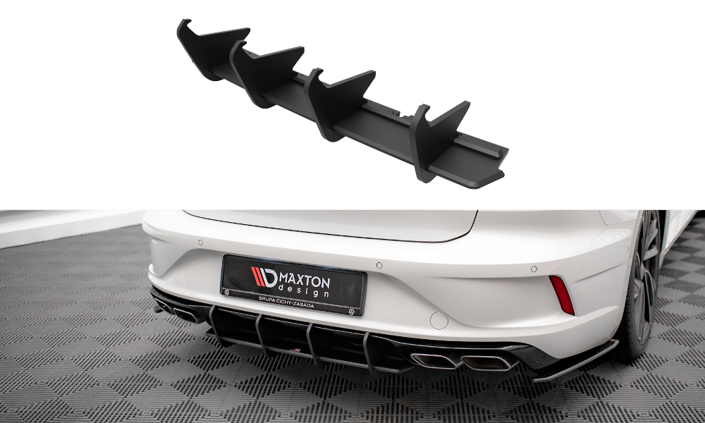 Street Pro Heckschürze Heck Ansatz Diffusor passend für VW Arteon R schwarz-rot