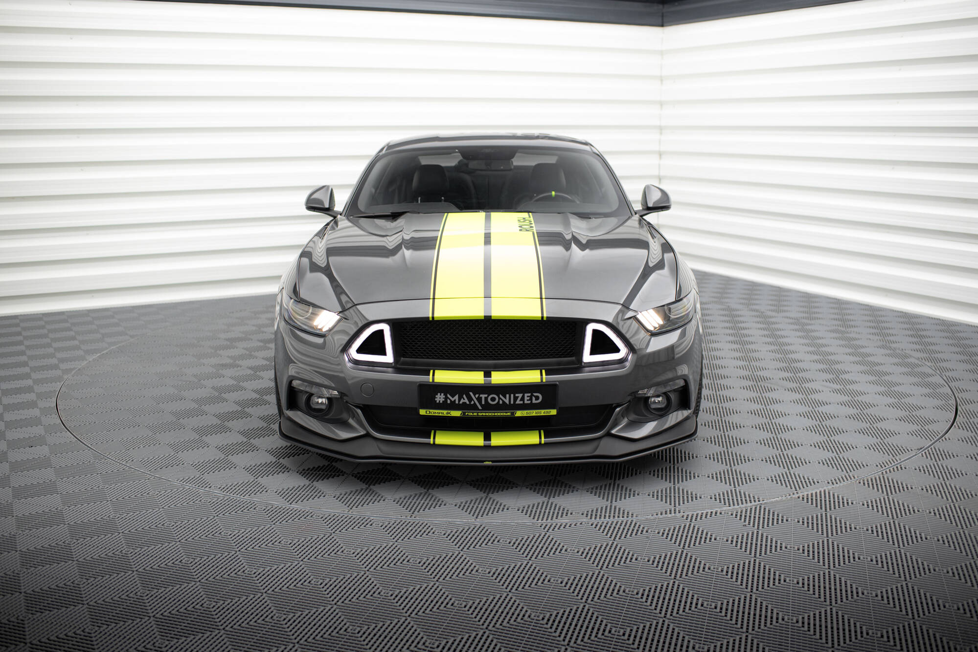 Street Pro Spoilerlippe Front Ansatz passend für Ford Mustang GT Mk6 rot
