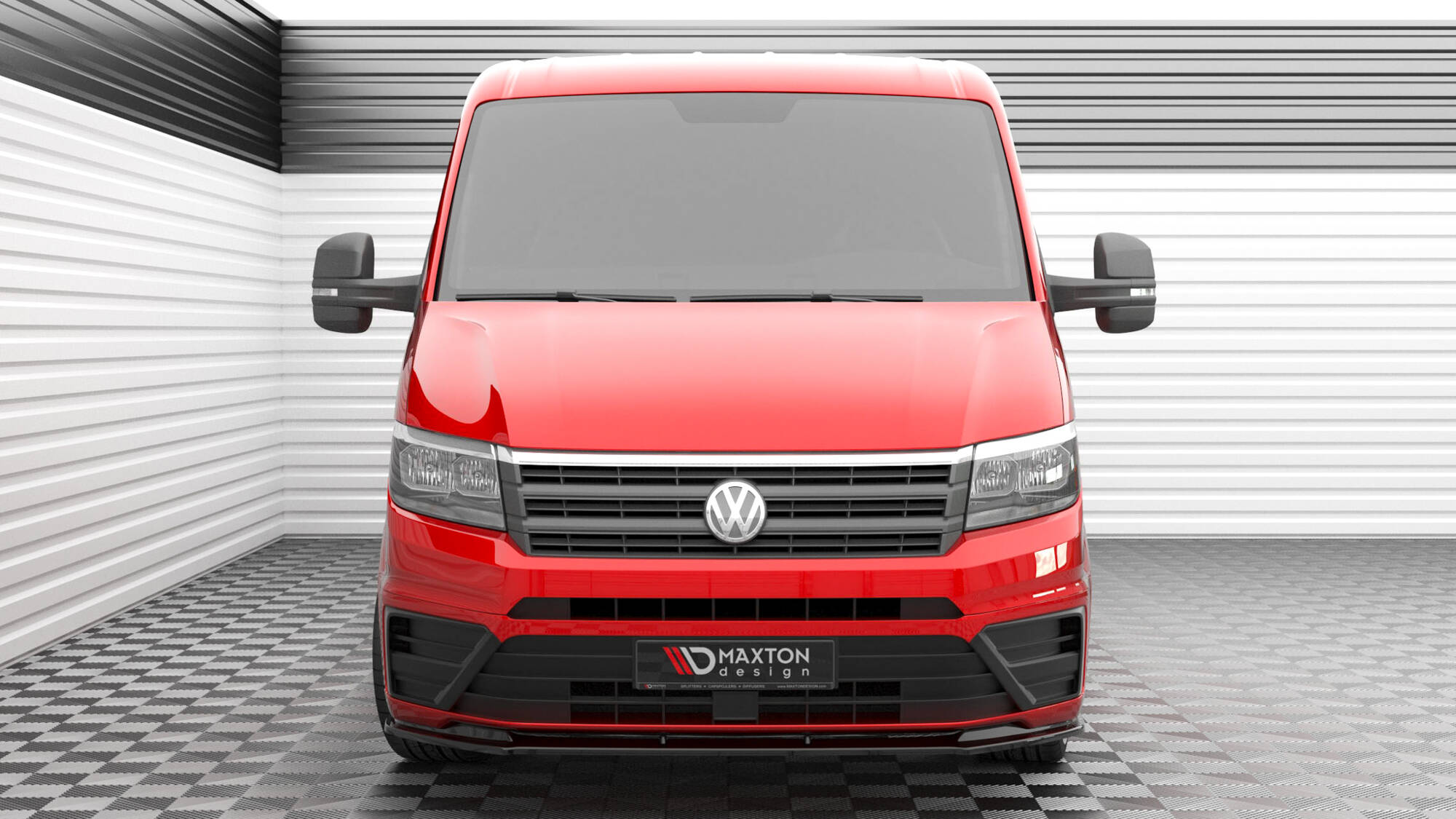 Street+ Spoilerlippe Front Ansatz V.1 passend für VW Crafter Mk2 schwarz Hochglanz