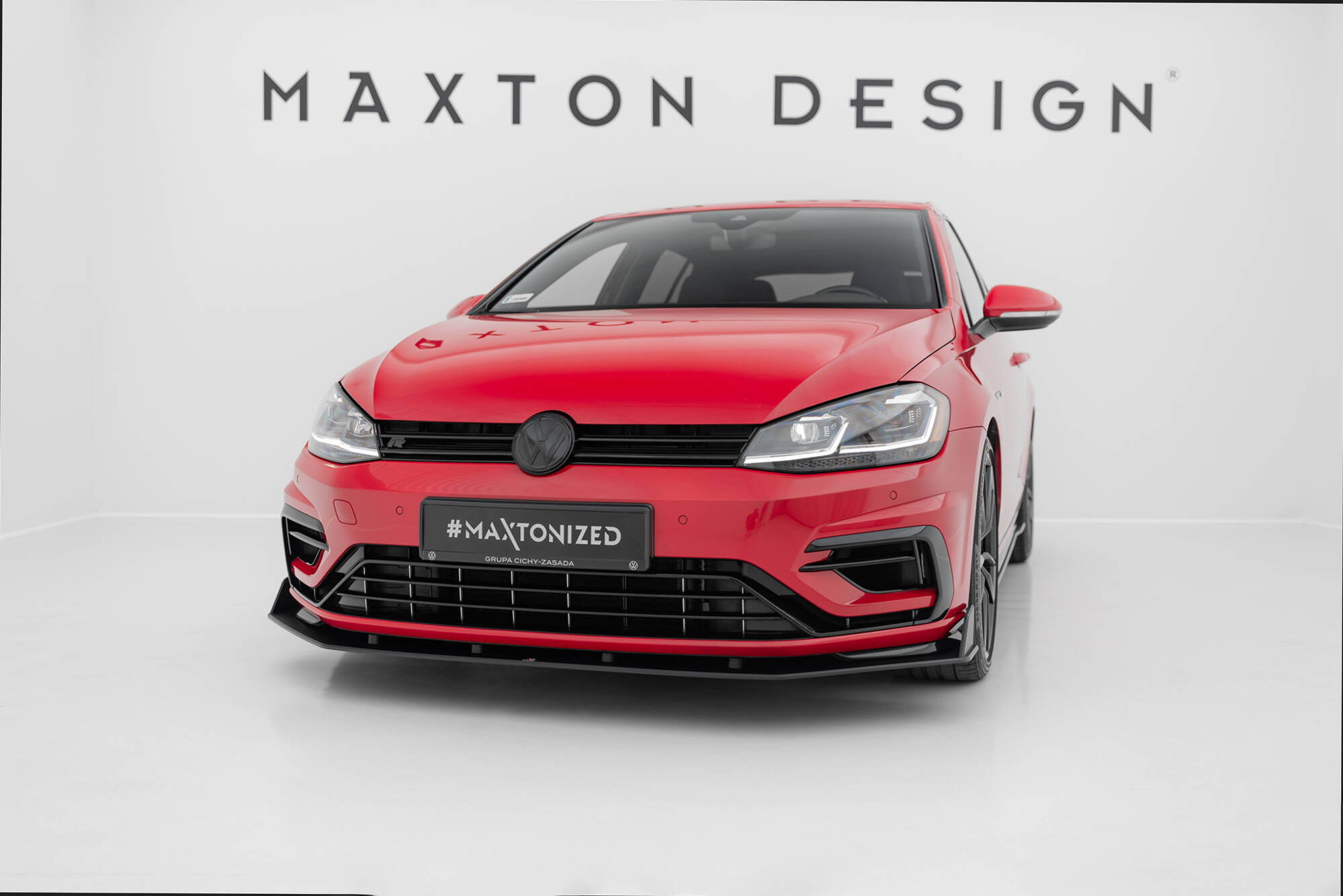 Street Pro Spoilerlippe Front Ansatz V.2 passend für VW Golf 7 R FL rot