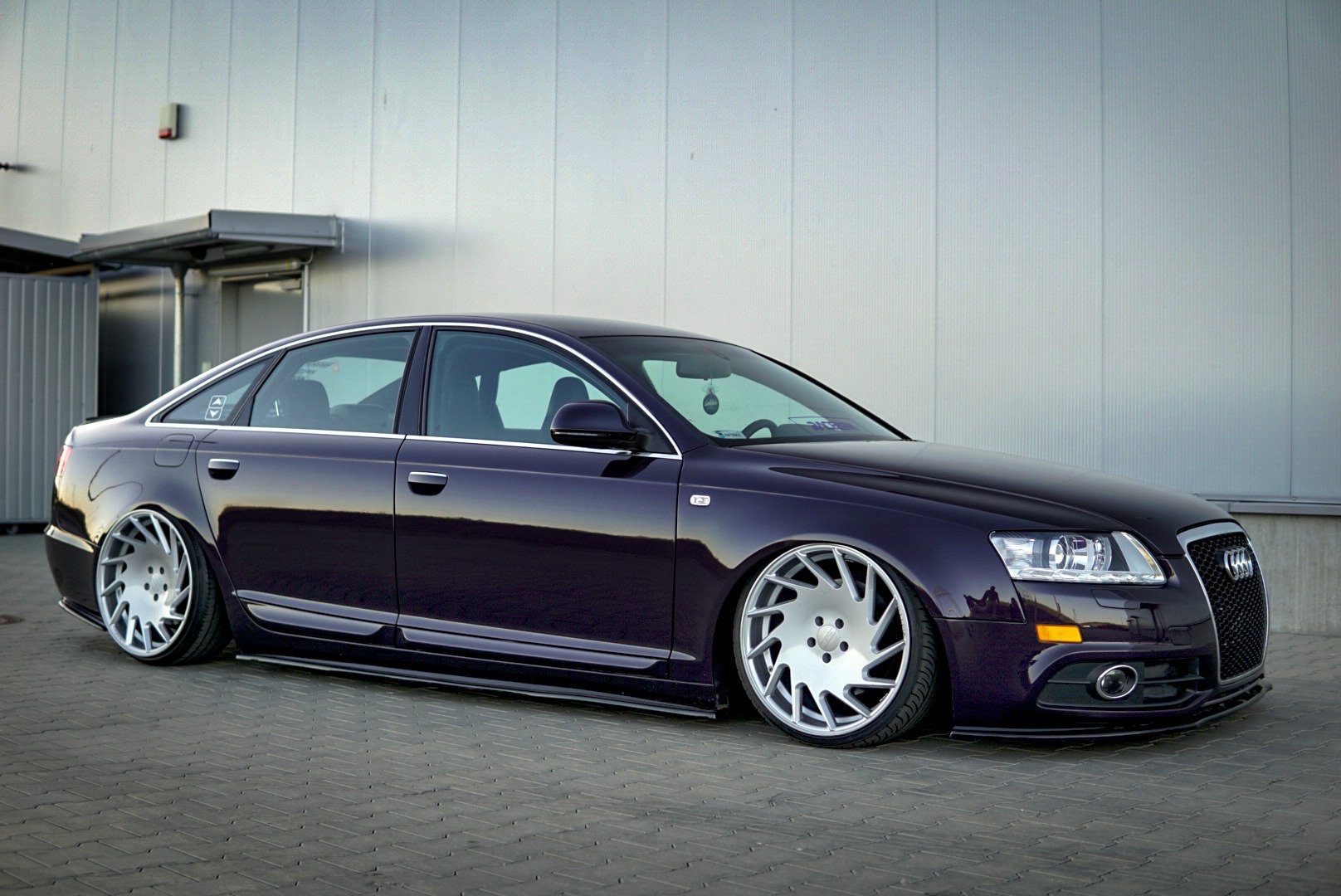 Street+ Seitenschweller Leisten passend für Audi A6 S-Line C6 / C6 FL schwarz Hochglanz