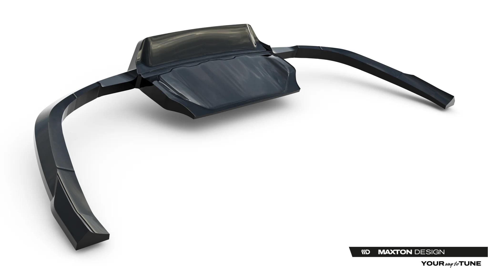 Street+ Mittlerer Diffusor RACE passend für Jaguar F-Pace S X761 schwarz Hochglanz