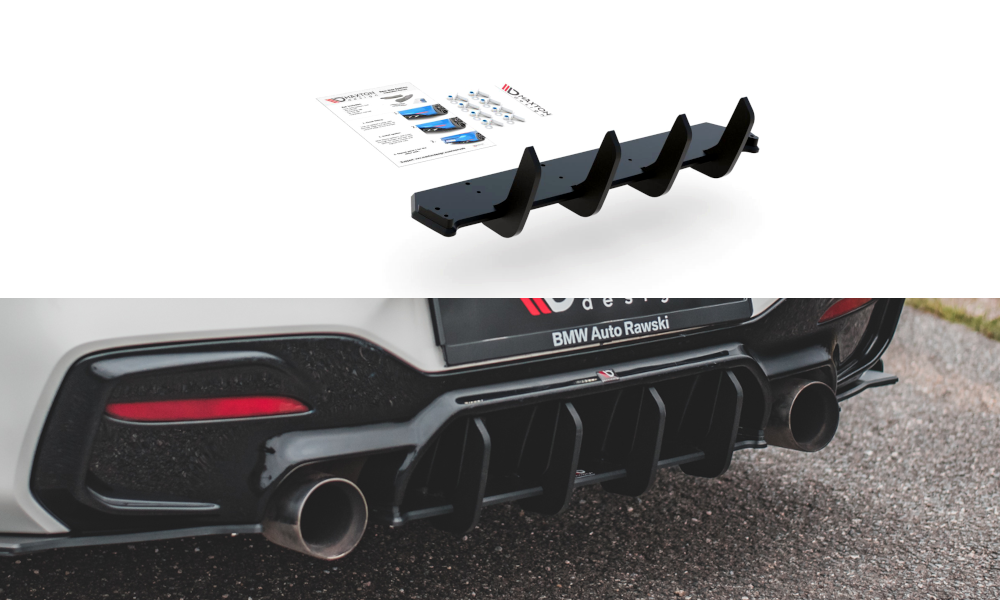Street Pro Heckschürze Heck Ansatz Diffusor V.4 passend für BMW M140i rot
