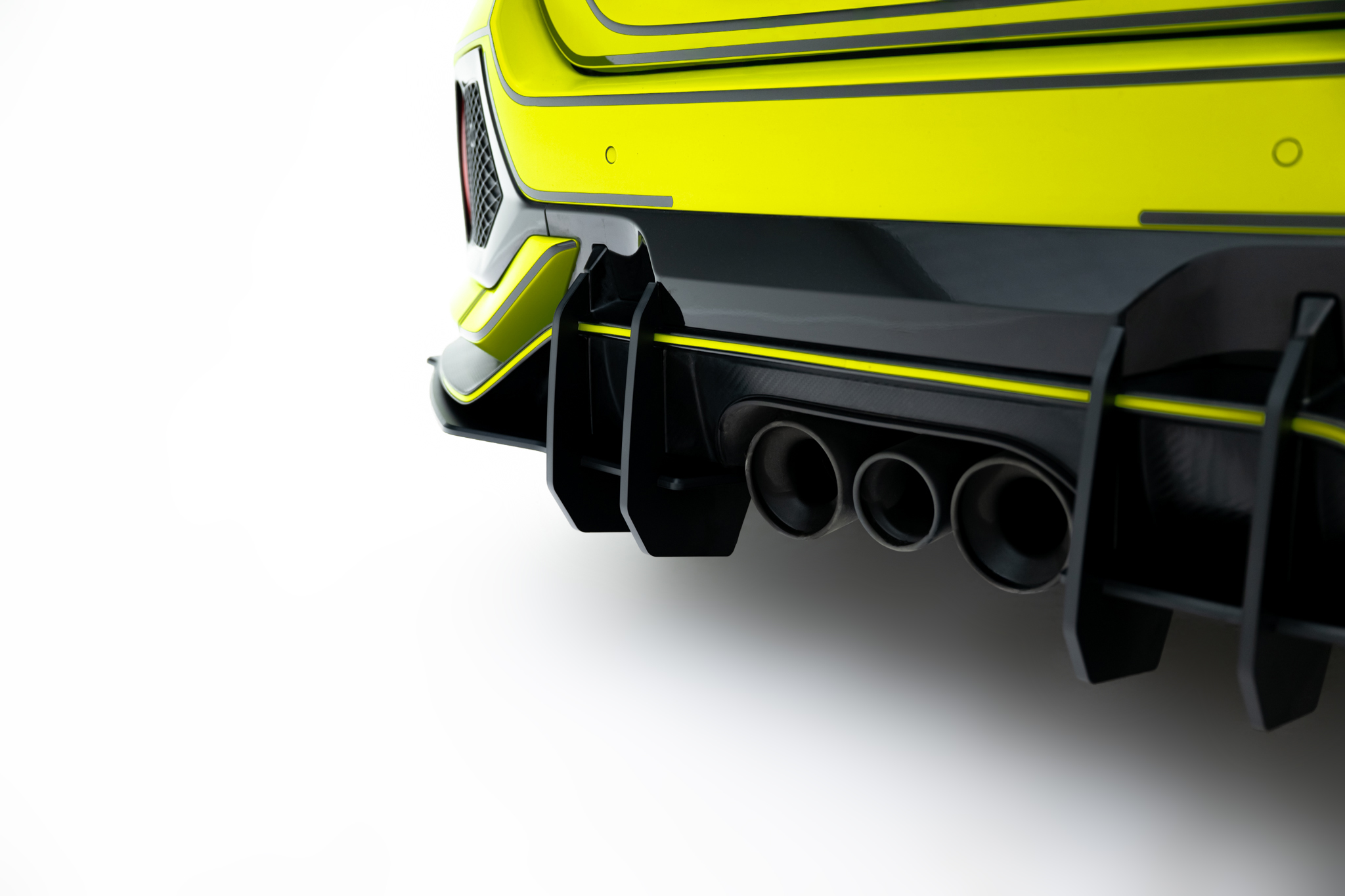 Heckansatz Diffusor V.2 passend für Honda Civic Type-R Mk10 / Mk10 Facelift roter Kern