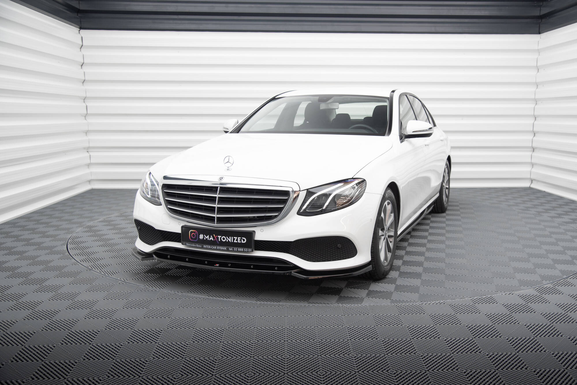 Street+ Spoilerlippe Front Ansatz passend für Mercedes E W213 schwarz Hochglanz