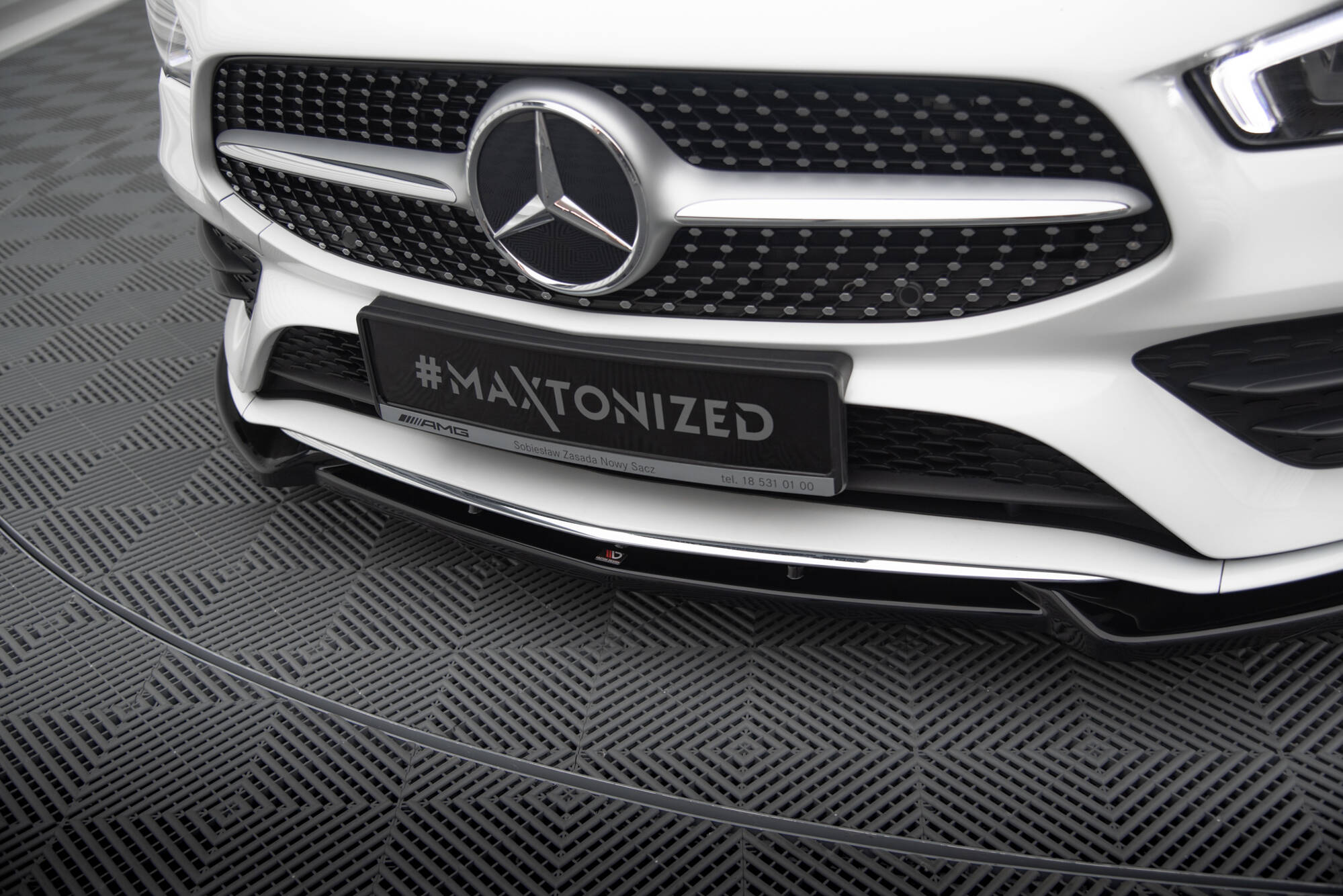 Front Ansatz V.2 für Mercedes-Benz CLA A35 AMG / AMG-Line C118 schwarz Hochglanz