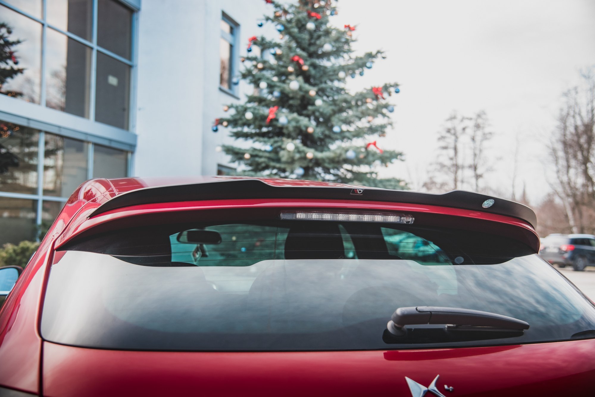 Heck Spoiler Aufsatz Abrisskante passend für Citroen DS4 schwarz matt