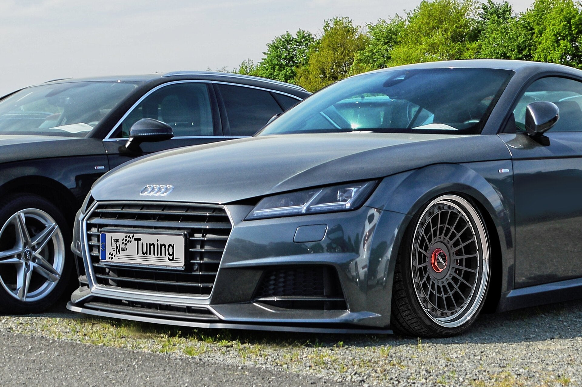 Spoilerschwert Frontspoiler Lippe Cuplippe ABS für Audi TT TTS 8S S Line Schwarz Glanz