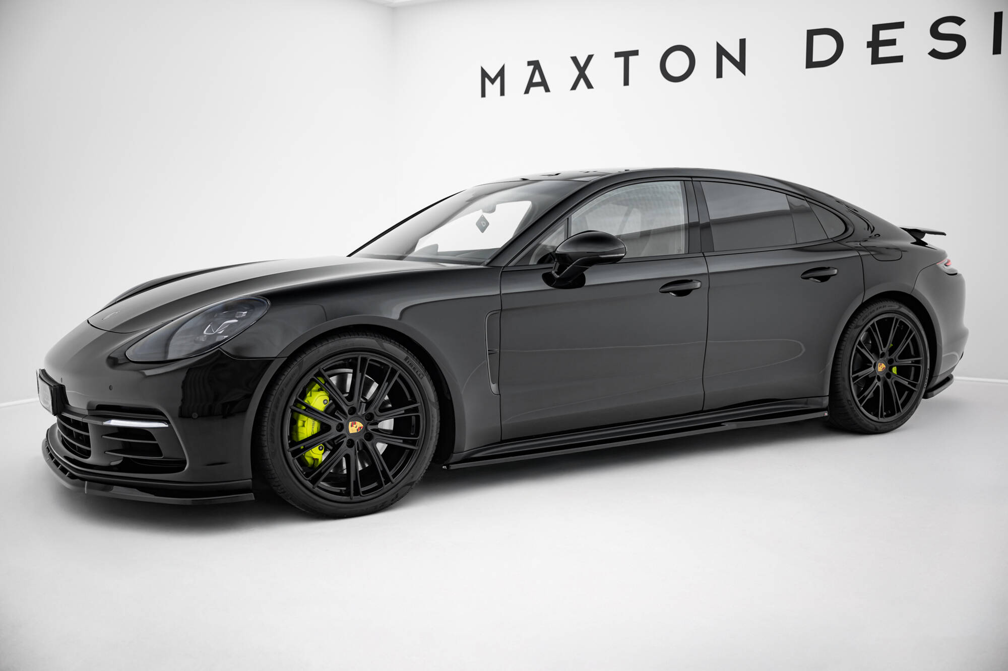 Street+ Seitenschweller Leisten V.2 passend für Porsche Panamera Turbo S E-Hybrid / Panamera E-Hybrid / Panamera 4S 971 schwarz Hochglanz