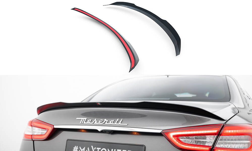 Heckspoiler Lippe passend für Maserati Quattroporte Mk6 schwarz Hochglanz