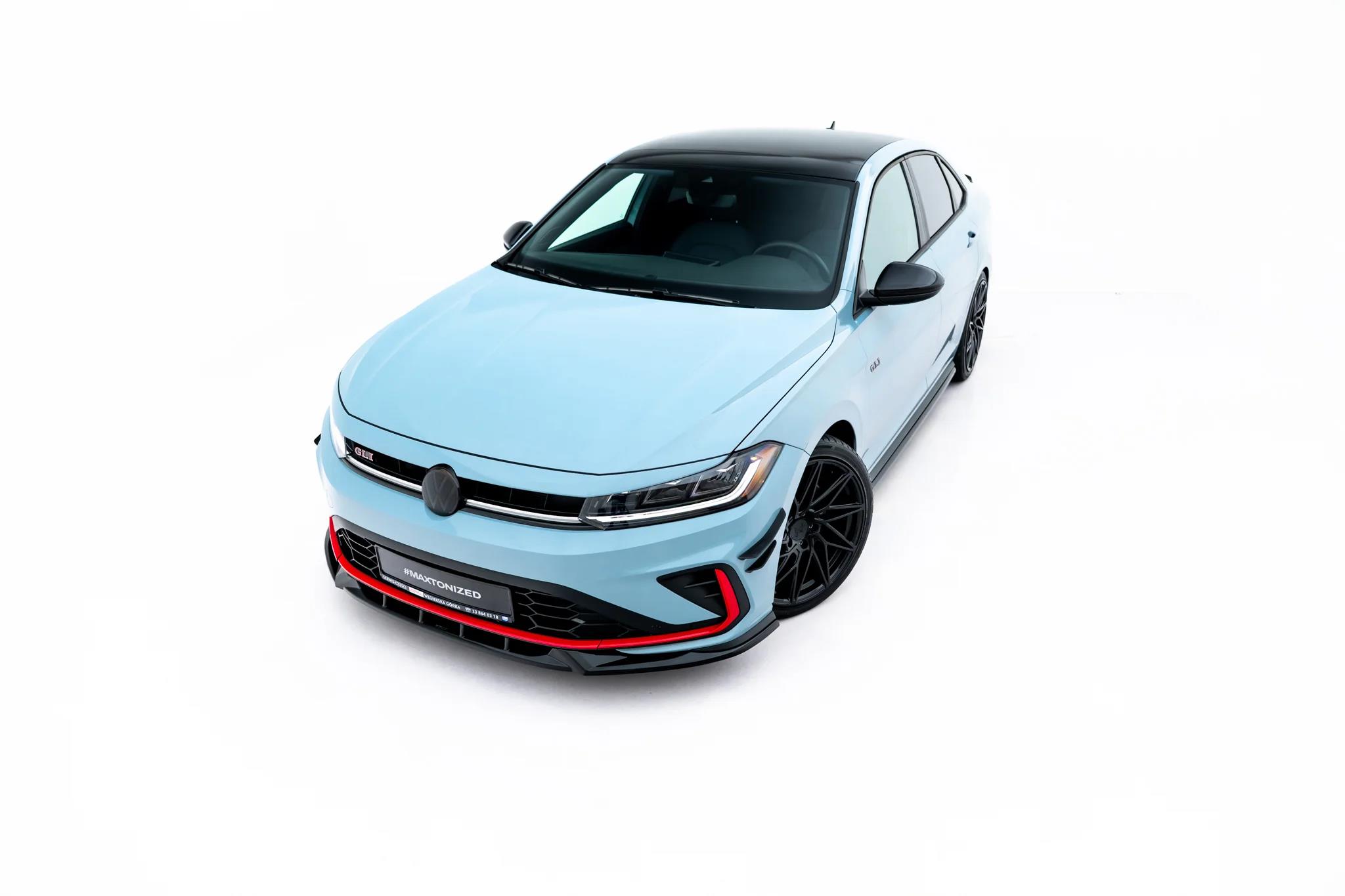 Frontlippe V.1 passend für VW Jetta GLI Mk7 Facelift 2 schwarz Hochglanz
