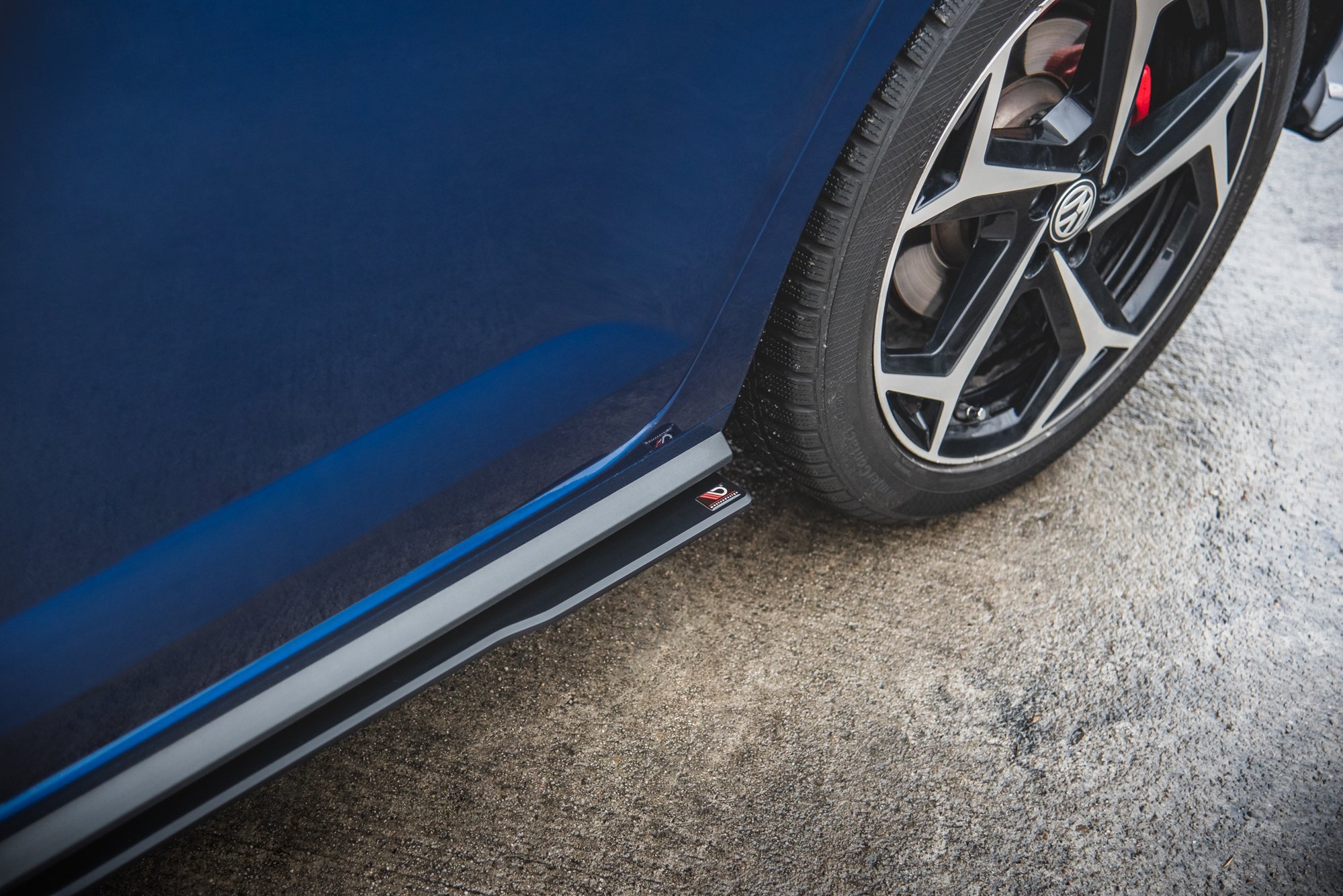 Street Pro Seitenschweller Leisten passend für VW Polo GTI Mk6 rot