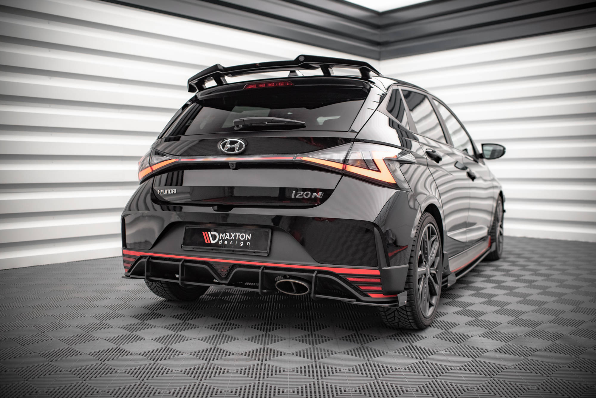 Street Pro Heckschürze Heck Ansatz Diffusor passend für Hyundai I20 N Mk3