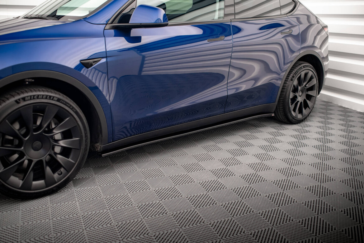 Seitenschweller Ansatz V.2 passend für Tesla Model Y schwarz Hochglanz