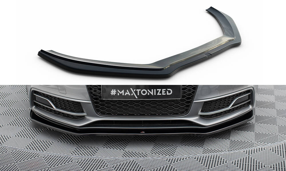 Street+ Spoilerlippe Front Ansatz V.2 passend für Audi S5 / A5 S-Line 8T FL schwarz Hochglanz