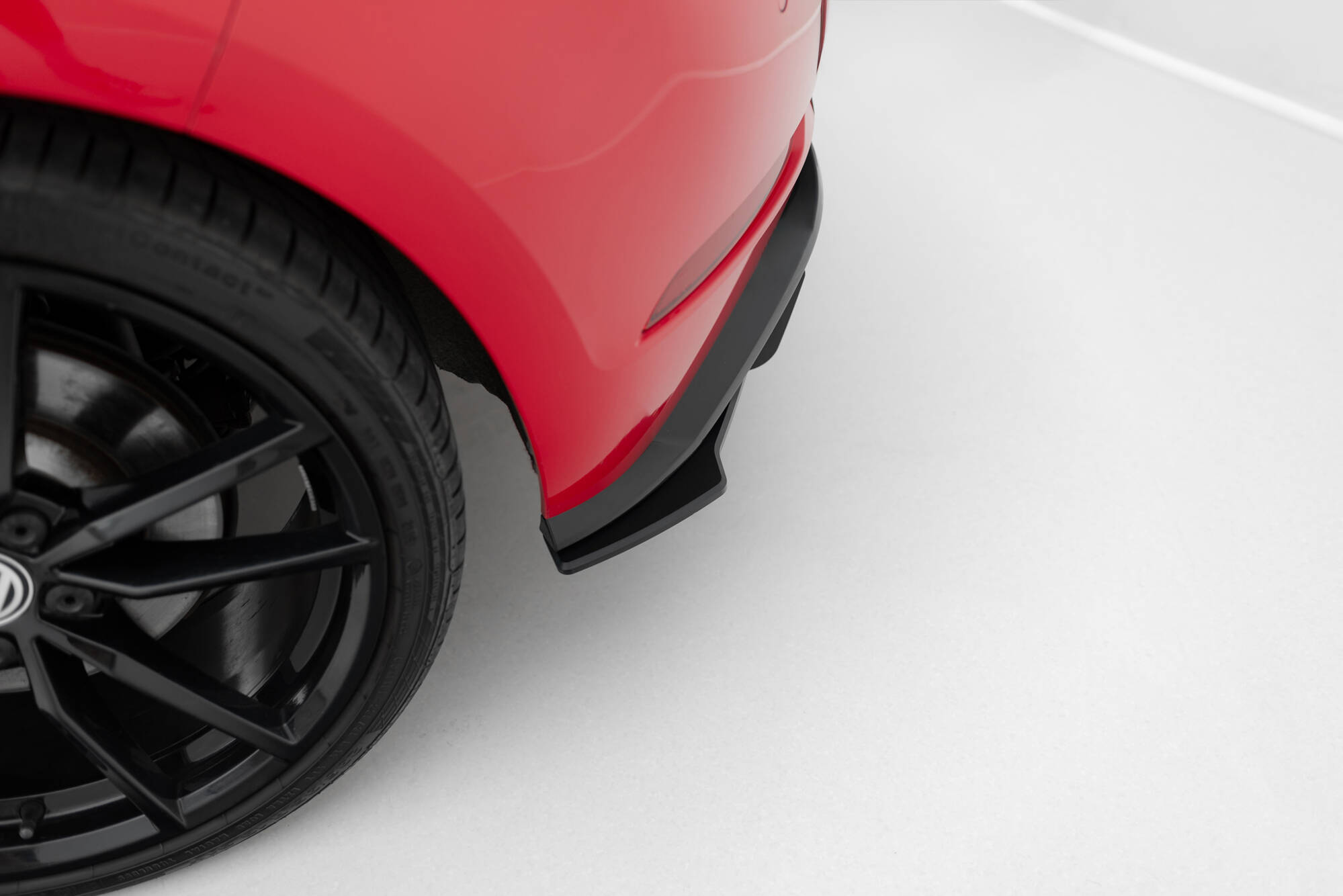 Street Pro Heck Ansatz Diffusor + Flaps passend für VW Golf 7 R FL rot