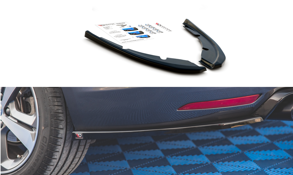 Street+ Heck Ansatz Flaps V.2 passend für Peugeot 308 SW Mk2 schwarz Hochglanz