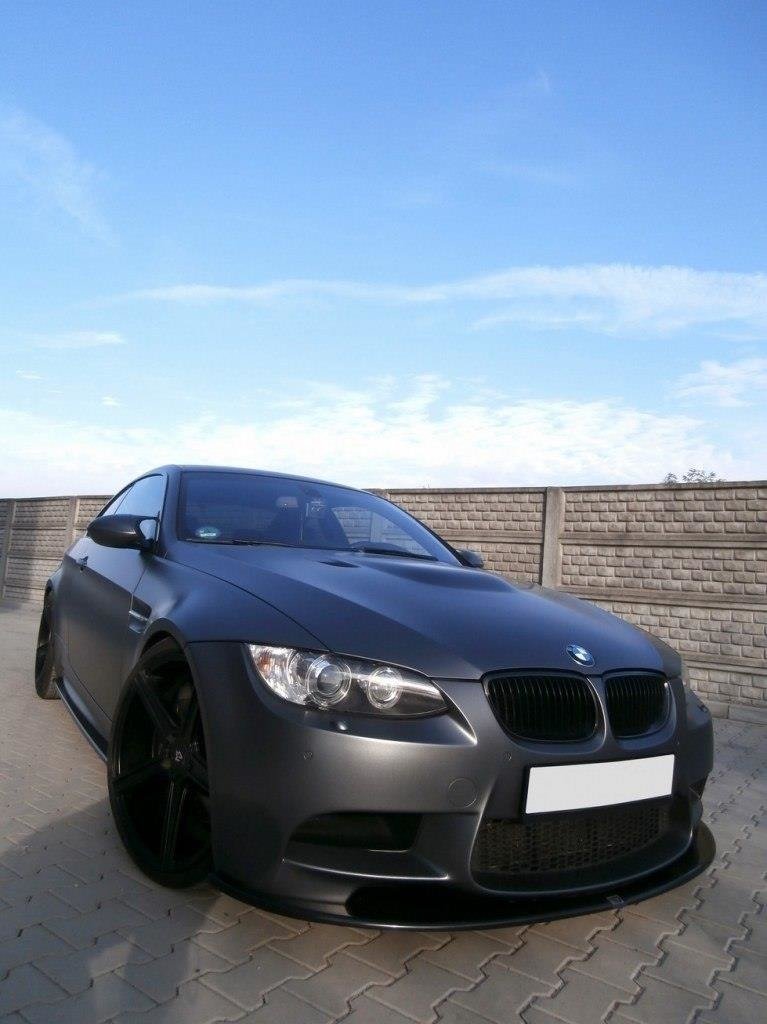 Street+ Spoilerlippe Front Ansatz passend für BMW M3 E92 / E93 schwarz Hochglanz