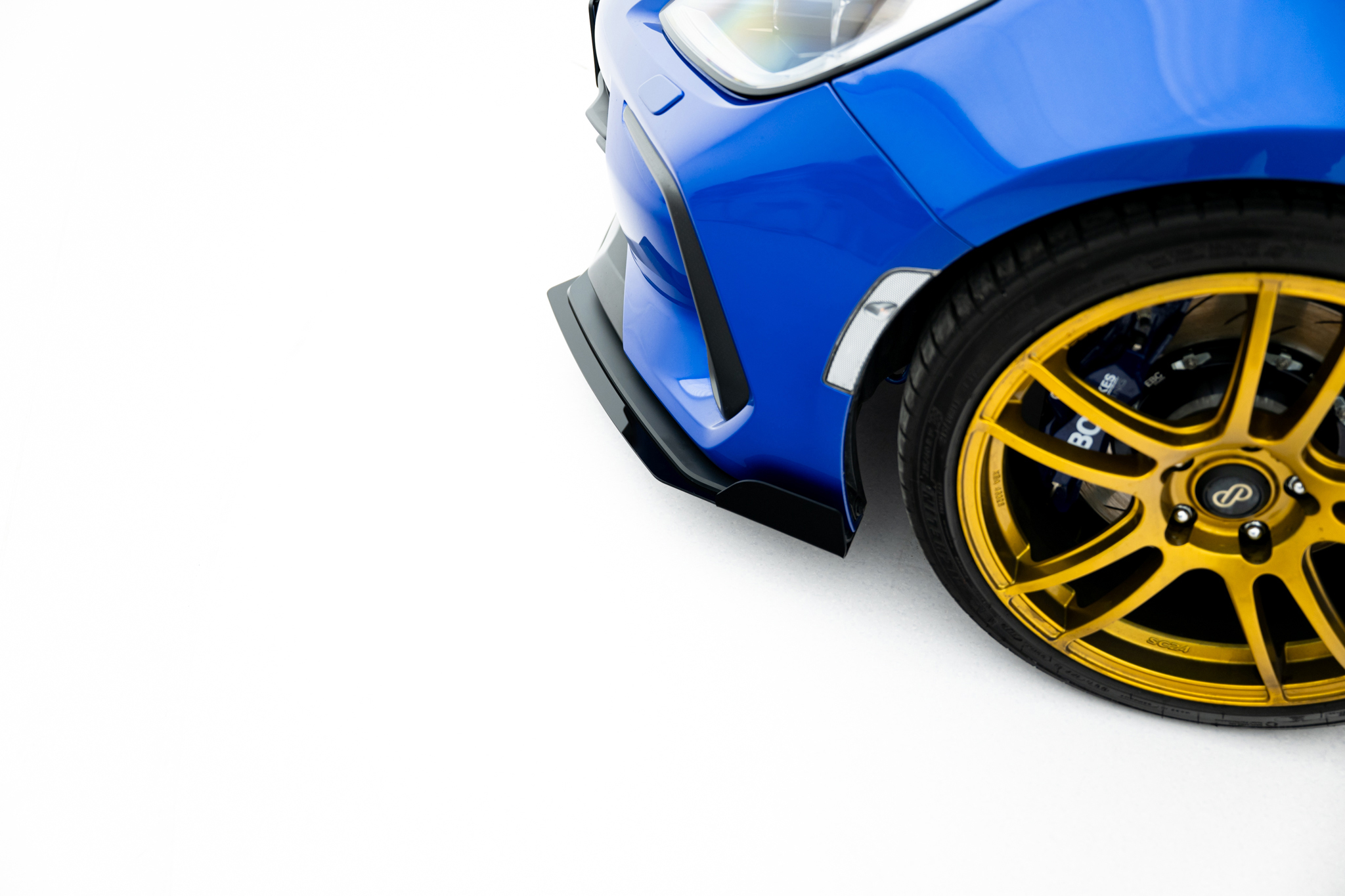 Front Stoßstange Flaps passend für Subaru BRZ Mk2 schwarz Hochglanz